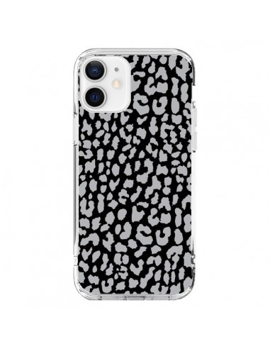 Coque iPhone 12 et 12 Pro Leopard Gris - Mary Nesrala