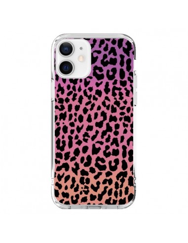 Coque iPhone 12 et 12 Pro Leopard Hot Rose Corail - Mary Nesrala