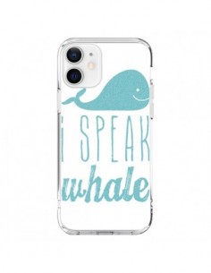Coque iPhone 12 et 12 Pro I Speak Whale Baleine Bleu -...