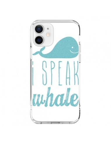 Cover iPhone 12 e 12 Pro I Speak Whale Balena Blu - Mary Nesrala