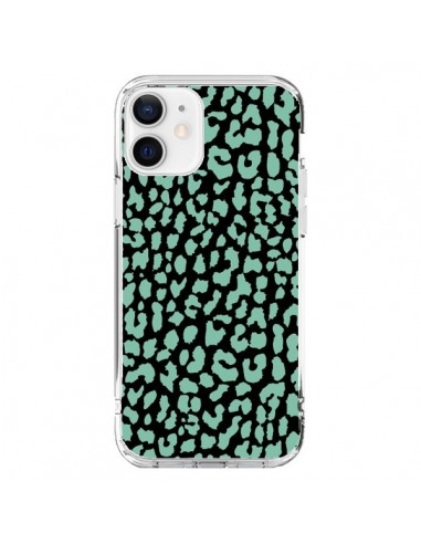 Coque iPhone 12 et 12 Pro Leopard Mint Vert - Mary Nesrala