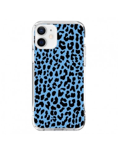 Cover iPhone 12 e 12 Pro Leopardo Blu Neon - Mary Nesrala