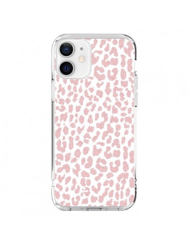 Cover iPhone 12 e 12 Pro Leopardo Rosa Corallo - Mary Nesrala