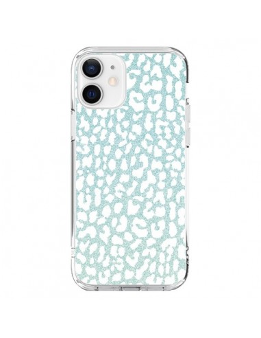 Coque iPhone 12 et 12 Pro Leopard Winter Mint - Mary Nesrala