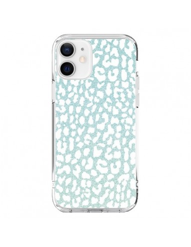 Cover iPhone 12 e 12 Pro Leopardo Inverno Mint - Mary Nesrala