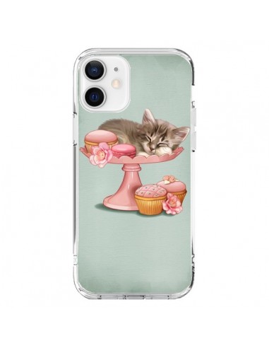 Coque iPhone 12 et 12 Pro Chaton Chat Kitten Cookies Cupcake - Maryline Cazenave