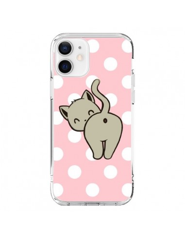 Coque iPhone 12 et 12 Pro Chat Chaton Pois - Maryline Cazenave