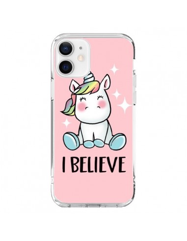 Coque iPhone 12 et 12 Pro Licorne I Believe - Maryline Cazenave