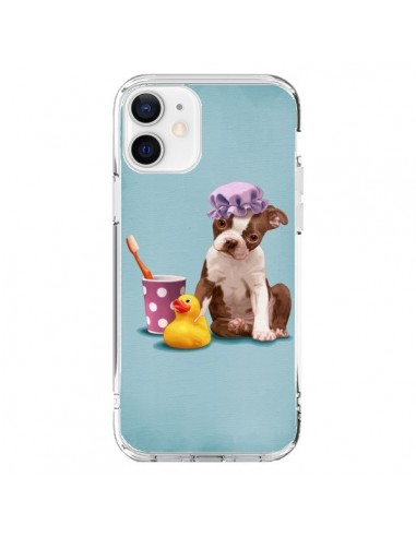 Coque iPhone 12 et 12 Pro Chien Dog Canard Fille - Maryline Cazenave