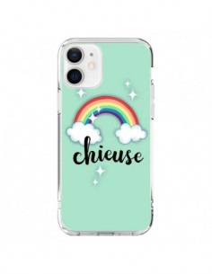 Coque iPhone 12 et 12 Pro Chieuse Arc en Ciel - Maryline...