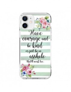 Coque iPhone 12 et 12 Pro Courage, Kind, Asshole -...