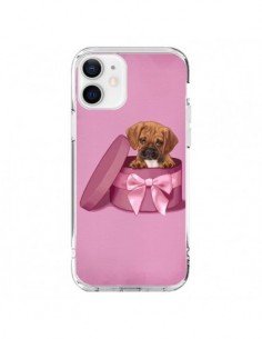 Coque iPhone 12 et 12 Pro Chien Dog Boite Noeud Triste -...