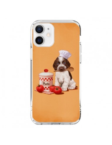 Coque iPhone 12 et 12 Pro Chien Dog Pates Pasta Cuisinier - Maryline Cazenave