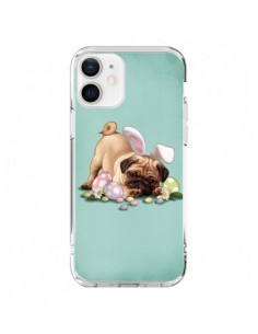 Coque iPhone 12 et 12 Pro Chien Dog Rabbit Lapin Pâques...