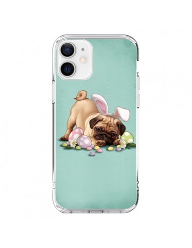 Coque iPhone 12 et 12 Pro Chien Dog Rabbit Lapin Pâques Easter - Maryline Cazenave