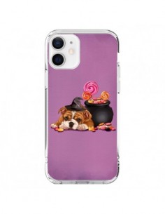 Coque iPhone 12 et 12 Pro Chien Dog Halloween Sorciere...