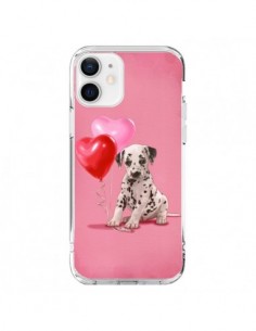 Coque iPhone 12 et 12 Pro Chien Dog Dalmatien Ballon...