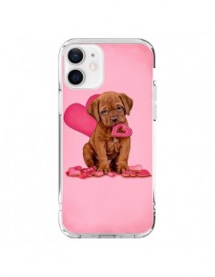 Coque iPhone 12 et 12 Pro Chien Dog Gateau Coeur Love -...