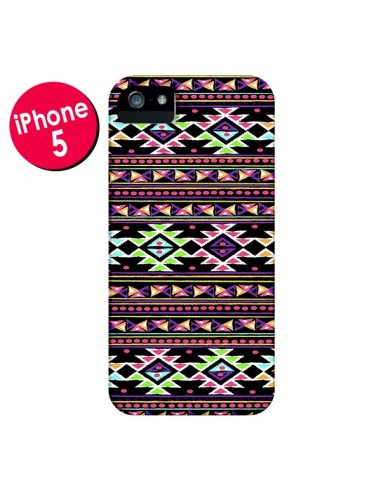 Coque Black Aylen Azteque pour iPhone 5 et 5S - Monica Martinez