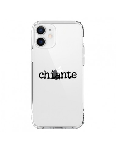 Coque iPhone 12 et 12 Pro Chiante Noir Transparente - Maryline Cazenave