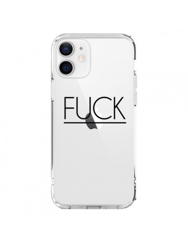 Coque iPhone 12 et 12 Pro Fuck Transparente - Maryline Cazenave