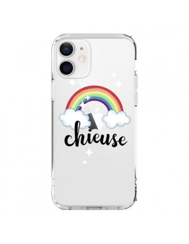 Coque iPhone 12 et 12 Pro Chieuse Arc En Ciel Transparente - Maryline Cazenave