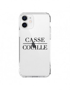 Coque iPhone 12 et 12 Pro Casse Couille Transparente -...