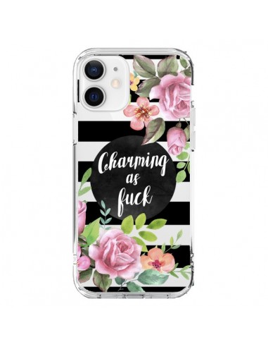 Coque iPhone 12 et 12 Pro Charming as Fuck Fleurs Transparente - Maryline Cazenave