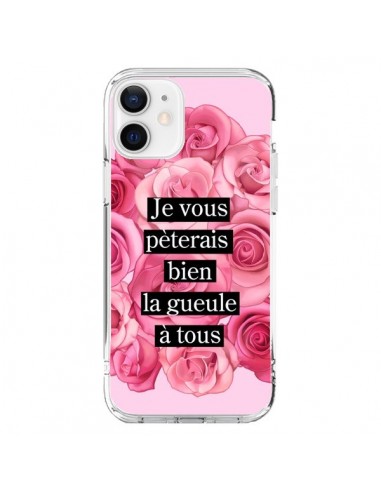 Coque iPhone 12 et 12 Pro Je vous pèterais Fleurs - Maryline Cazenave