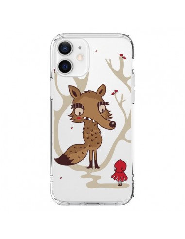 Coque iPhone 12 et 12 Pro Le Petit Chaperon Rouge Loup Hello Big Wolf Transparente - Maria Jose Da Luz