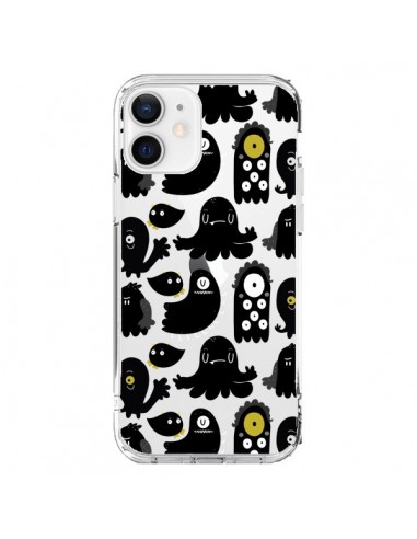 Cover iPhone 12 e 12 Pro Monsters Pattern Mostri Trasparente - Maria Jose Da Luz