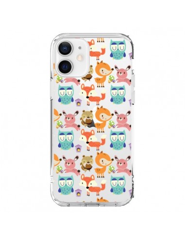 Coque iPhone 12 et 12 Pro Renard Ecureuil Lapin Hibou Transparente - Maria Jose Da Luz