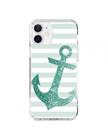 Cover iPhone 12 e 12 Pro Ancora Marina Verde - Monica Martinez