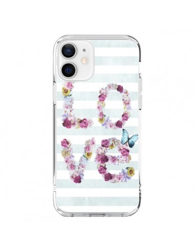 Coque iPhone 12 et 12 Pro Love Fleurs Flower - Monica Martinez