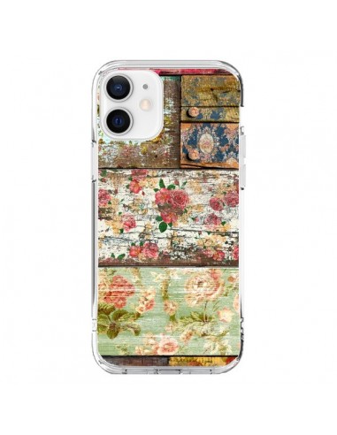 Cover iPhone 12 e 12 Pro Lady Rococo Legno Fiori - Maximilian San