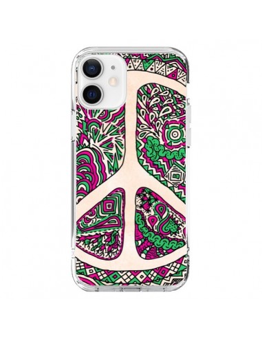 Coque iPhone 12 et 12 Pro Peace and Love Azteque Vainilla - Maximilian San