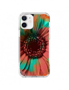 Coque iPhone 12 et 12 Pro Tournesol Lysergic Flower -...