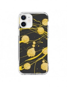 Cover iPhone 12 e 12 Pro Gold Splash Pittura Art -...