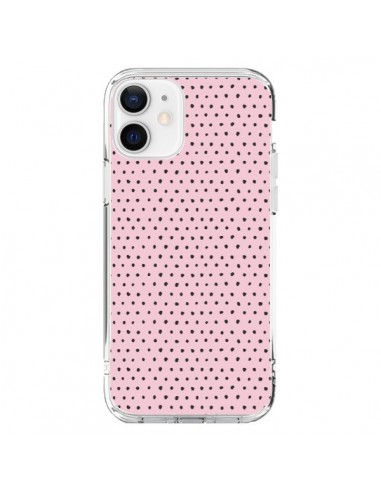 Coque iPhone 12 et 12 Pro Artsy Dots Pink - Ninola Design