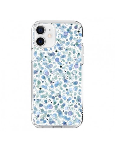 Coque iPhone 12 et 12 Pro Cosmic Bubbles Blue - Ninola Design