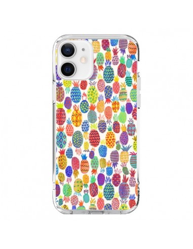 Coque iPhone 12 et 12 Pro Cute Pineapples - Ninola Design