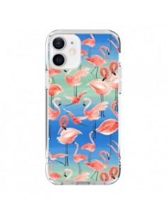 Coque iPhone 12 et 12 Pro Flamingo Pink - Ninola Design