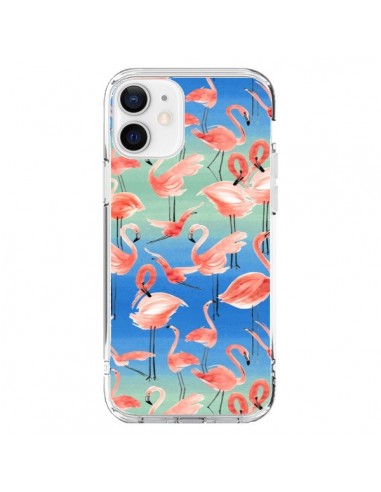 Coque iPhone 12 et 12 Pro Flamingo Pink - Ninola Design