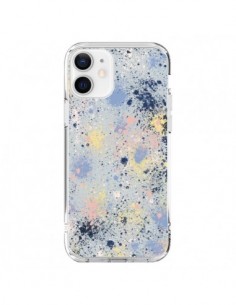 Cover iPhone 12 e 12 Pro Gradient Watercolor Lines Blu -...