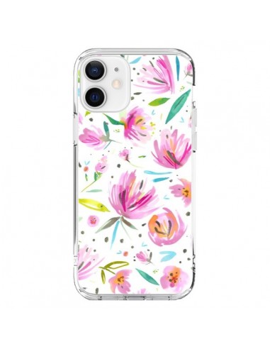 iPhone 12 and 12 Pro Case Painterly Waterolor Texture Flowers - Ninola Design