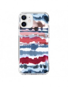Coque iPhone 12 et 12 Pro Smoky Marble Watercolor Dark -...