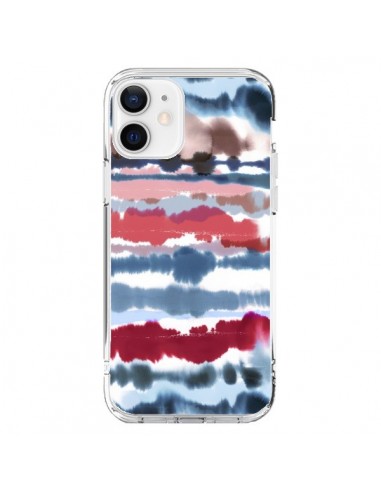 Coque iPhone 12 et 12 Pro Smoky Marble Watercolor Dark - Ninola Design