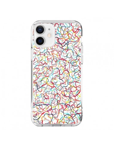 iPhone 12 and 12 Pro Case Water Drawings White - Ninola Design