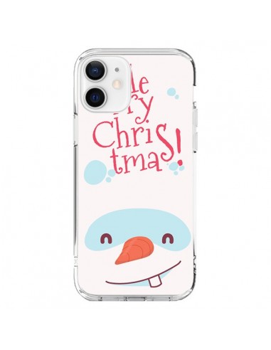 Coque iPhone 12 et 12 Pro Bonhomme de Neige Merry Christmas Noël - Nico