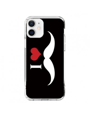 Coque iPhone 12 et 12 Pro I Love Moustache - Nico